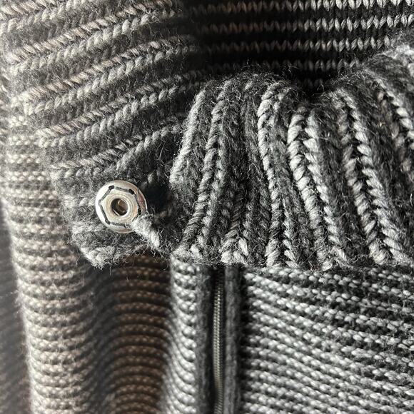 Elisabetta Collection Zip Cardigan Sweater Gray Wool Alpaca Blend Italy L - Picture 5 of 13